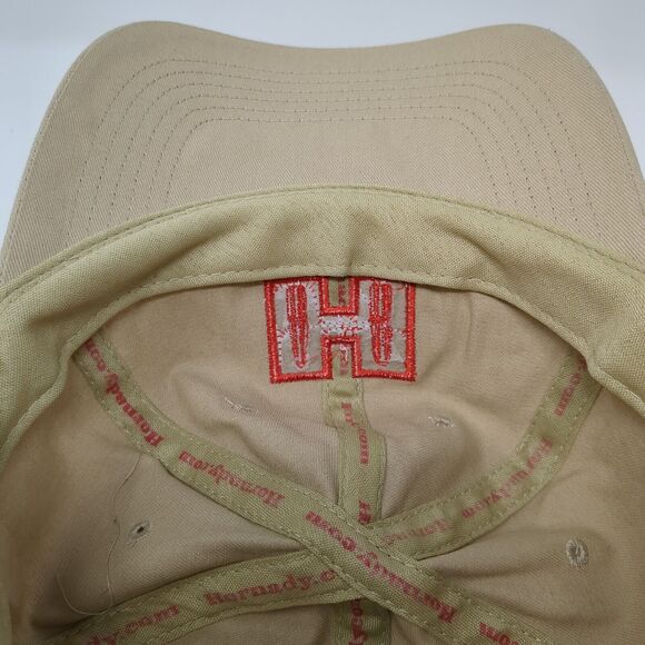 Hornady Strapback Hat Tan One Size Adjustable Embroidered 6 Panel Cotton - Picture 7 of 8
